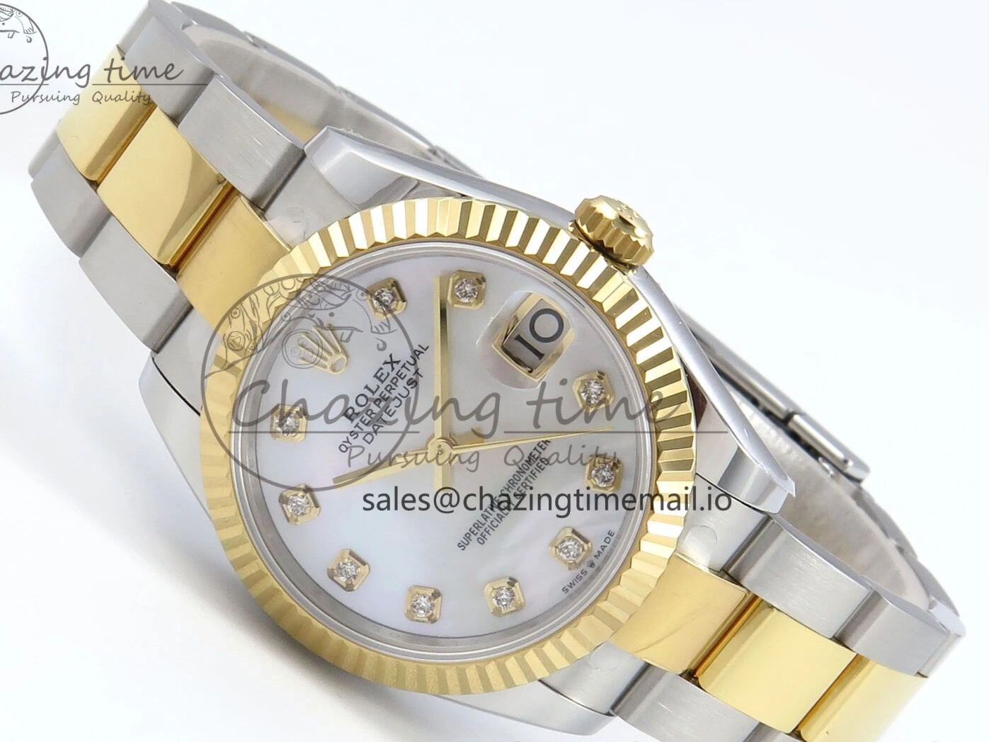 White ARF SS 904L MOP YG Best DateJust 1:1 Oyster ETA Steel 278273 Edition Bracelet 31 2688 on Dial 0110